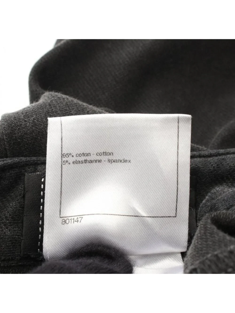 Chanel Pants CC Logo Pearl Button Skinny Cotton